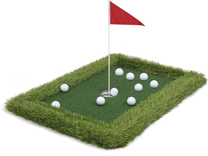 HSM Floating Golf Green - Chipping Green, Fun Pool Golf Game, Outdoor Putting Mats Training Accessories