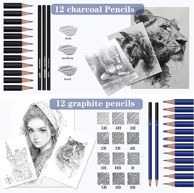 71Pack Drawing Supplies Sketching Kit, Art Supplies - Image 4