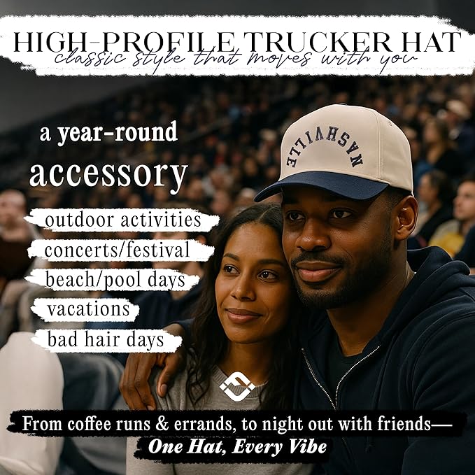 Funky Junque Trucker Hat Women Men 2-Tone Baseball Cap – Vintage Western Style Embroidered Snapback, Premium Cotton Blend