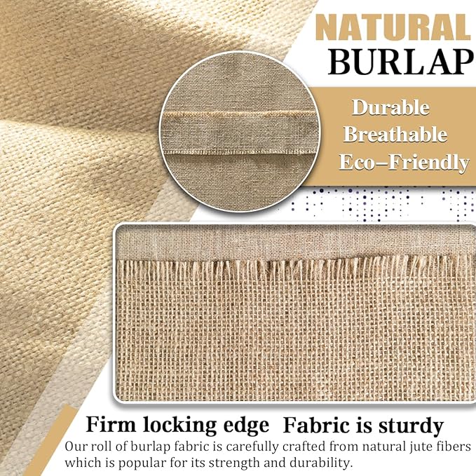Burlap Fabric Roll, Table Runner, Landscaping, Plants & Tree Covering - Image 3