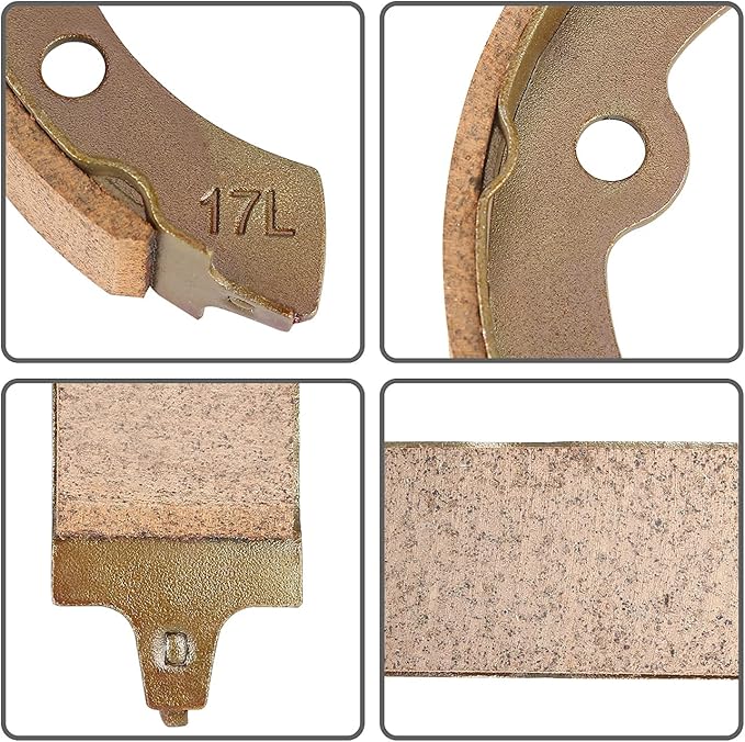 10L0L Golf Cart Brake Shoes for Club Car DS 1995-up, Club Car Precedent 2004-up, for Yamaha G1 G2 G8 G9, for EZGO 1986.5-1996, OEM 1018232-01 (2 Short & 2 Long)