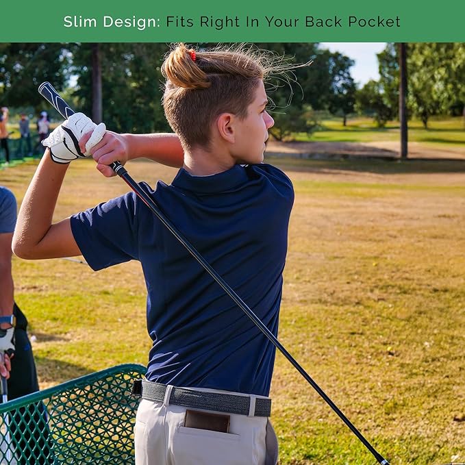 Refillable Golf Scorecard Holder–Full Grain Leather Golf Yardage Book Cover w/Golf Scorecard Book, Pencil Holder & Card Slot–Great Gift for Golfers-Unique Golf Gifts for Men & Women(Pen not included)