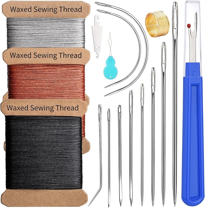 Upholstery Repair Kit, 0.55mm 98 Yard Waxed Thread by KAQRHFT