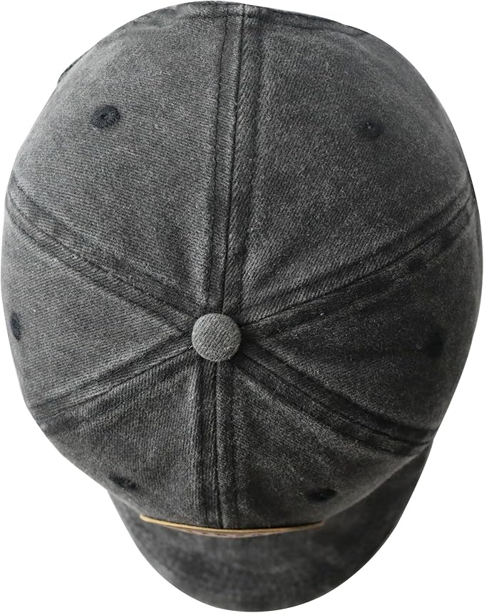 Weekend Hooker Hat for Men Women, Vintage Cotton Fish Decor Leather Patch Baseball Cap for Fishing Lovers Dad Mom