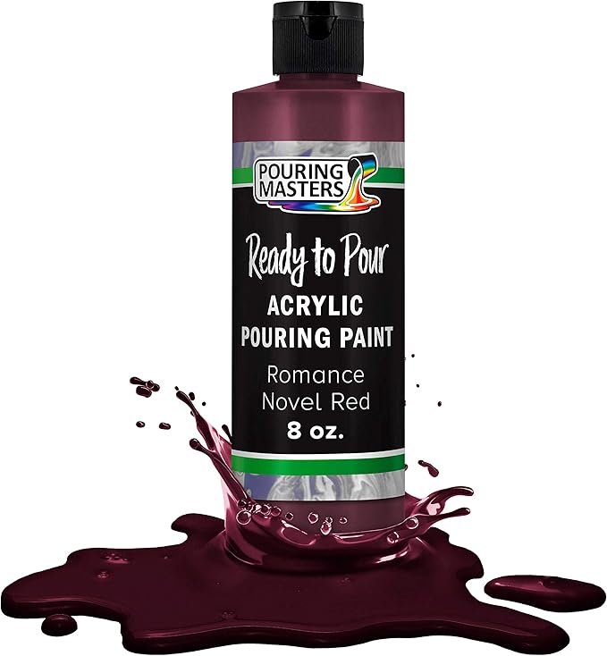 Pouring Masters Romance Novel Red Ready to Pour Acrylic Pouring Paint by USArtSupply