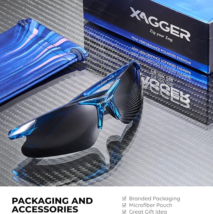 Xagger Kids Youth Polarized Sports Sunglasses for Boys Girls Baseball Softball Glasses TR90 Frame