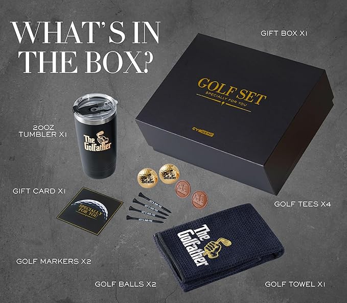 Godfather Golf Gifts, Gifts for Godfather, Cool Accessories for Golfers on Birthday and Christmas - Godfather