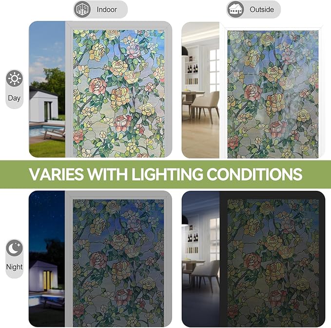 Stained Glass Window Film, 3D Decorative Window Privacy Film - Image 5