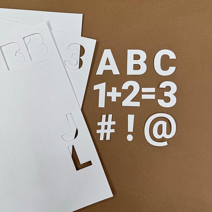 FreshCut Crafts 636 Pcs 1.5 in. White Bulletin Board Letters & Numbers - Image 2