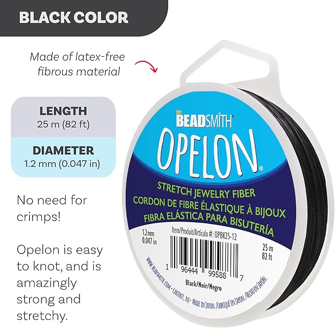 The Beadsmith Opelon Stretch Cord – Elastic Beading Fiber, 1.2 mm Diameter - Image 3