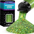 LEOBRO Green Glitter, 160g/5.64oz Light Green Chunky Glitter by LEOBRO