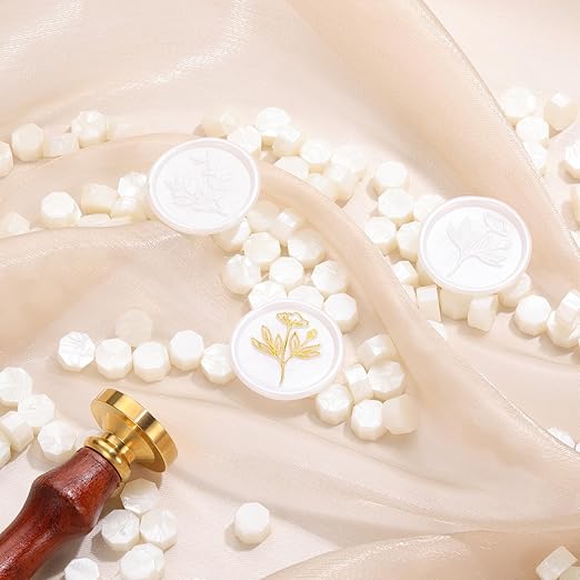 Yoption 360Pcs Peal White Sealing Wax Beads - Image 3