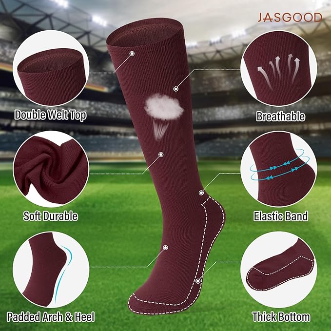 Baseball Socks and Belt for Youth Adult Softball Socks Combo Elastic Waist Belt for Men Kids Boys Girls Women JASGOOD