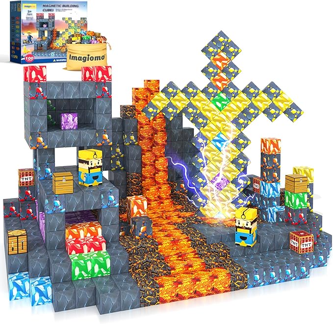 100PCS Magnetic Blocks by Imagiomo