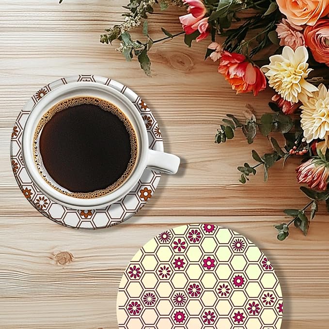 CHGCRAFT Honeycomb Pattern Polymer Clay Texture Sheet Flowers and Hexagonal - Image 7