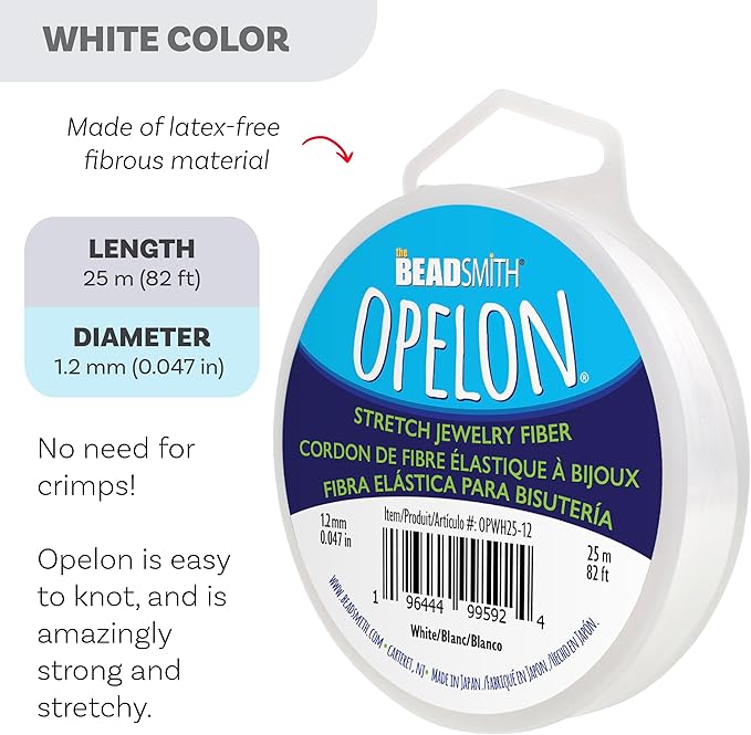 The Beadsmith Opelon Stretch Cord – Elastic Beading Fiber, 1.2 mm Diameter - Image 3