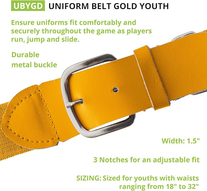 Champion Sports Baseball & Softball Belt – Stretch Fit Uniform Belt for Youth & Adult Players, Multiple Colors