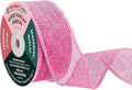 Mandala Crafts Pink Burlap Wired Ribbon 1.5 Inches Wide Jute Ribbons by MandalaCrafts