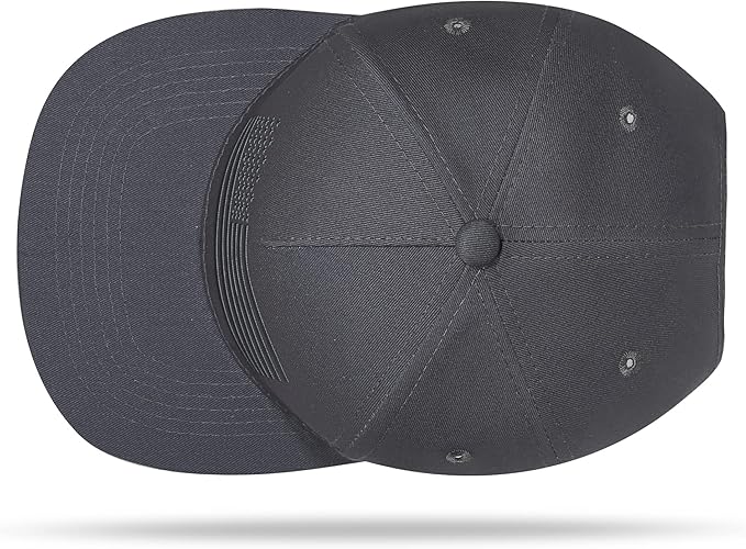 UALON Baseball Cap, Snapback Trucker Hat for Men & Women with American Flag and Adjustable, Breathable Mesh, Flat Bill Hats