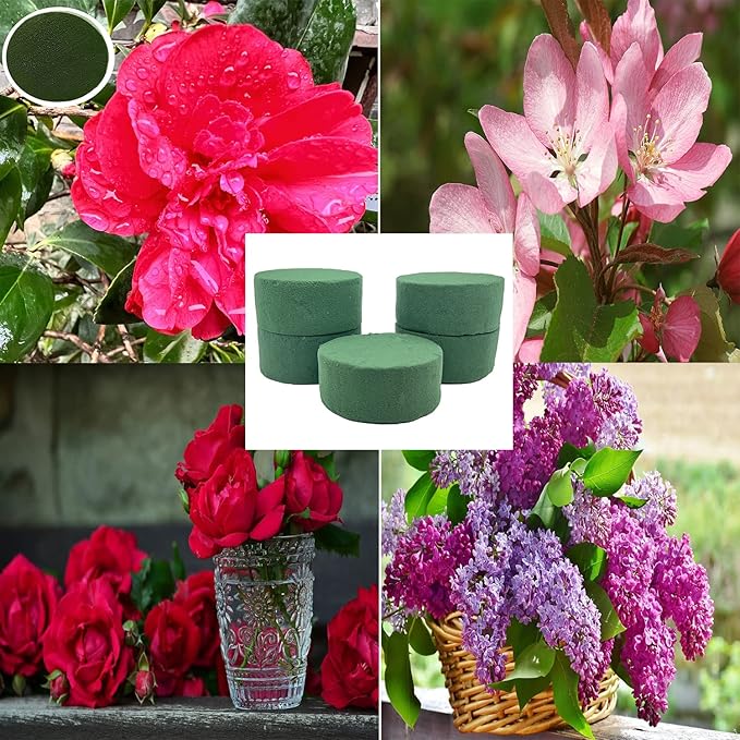 5 Pcs Floral Foam, MYYZMY 3 Inch Dry Wet Floral Foam Bricks Round - Image 6