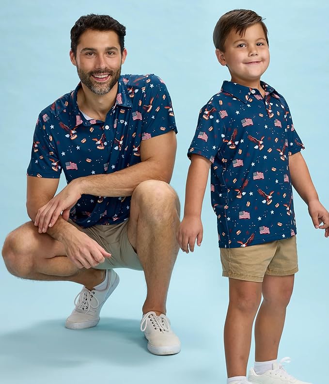Tipsy Elves Men's Performance Golf Shirt - 4-Way Stretch, Quick Dry, Athletic Cut - Golf Polo