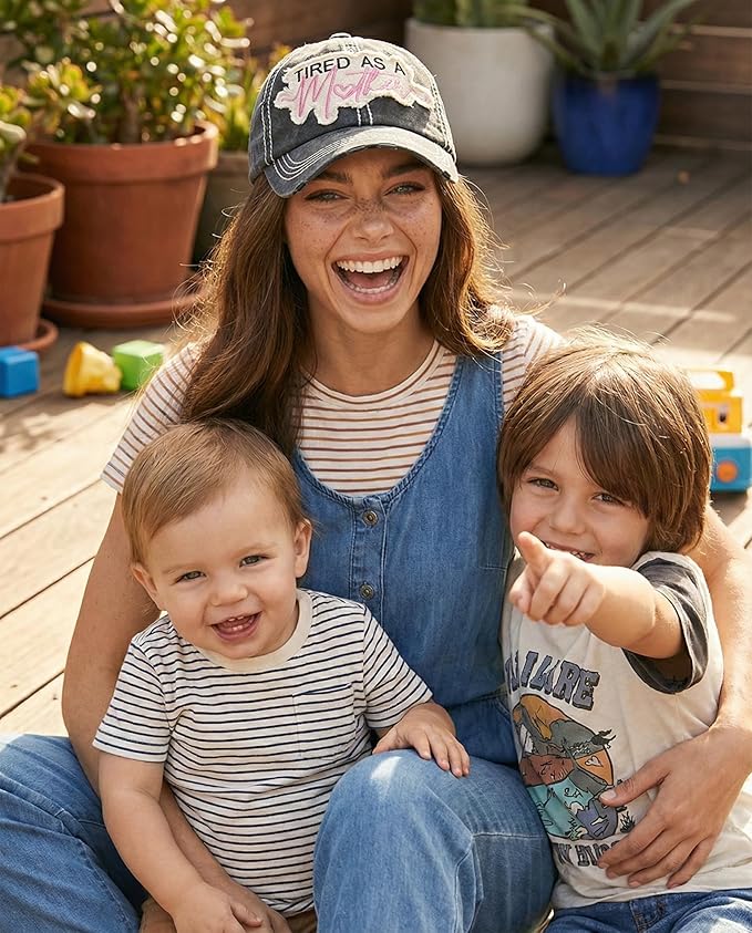 Funky Junque Distressed Vintage Baseball Cap - Embroidered Patch Women's Hat - Holiday, Lifestyle & Patriotic Designs