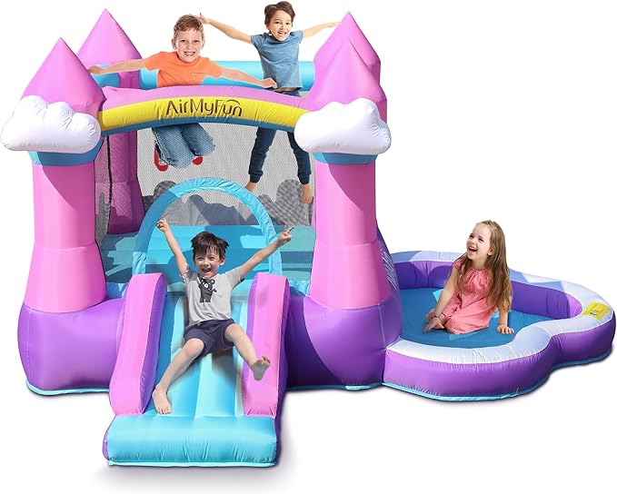 AirMyFun Pink Indoor/Outdoor Inflatable Bounce House by AirMyFun