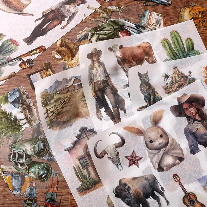Egypt Travel Scrapbook Stickers 20 Sheets 240 Pre-Cut Washi Stickers PET - Image 7