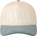 MIRMARU Two-Tone Vintage Canvas Trucker Hats for Men & Women, Adjustable Size Baseball Caps with Trendy Embroidered Design