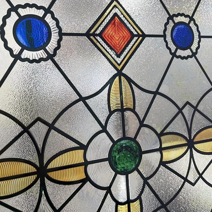 3D Stained Glass Window Film, Decorative Window Privacy Film - Image 2