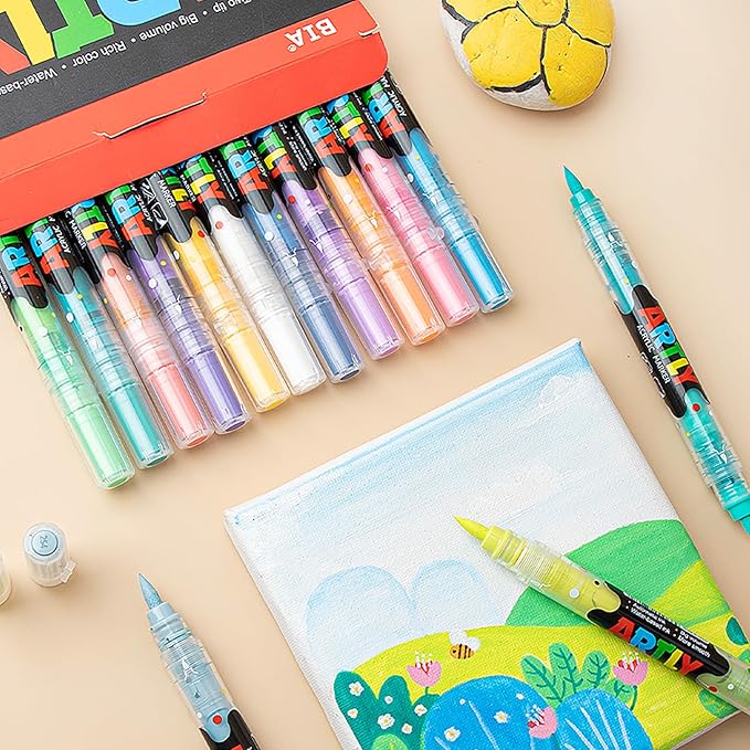 72 Colors Paint Markers, Dual-Color Acrylic Pens - Image 3