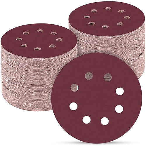 100 PCS 5 Inch Sanding Discs 1500 Grit, Round Hook and Loop Sandpaper by POTUINOM