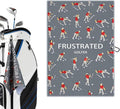 Microfiber Golf Towels (16" X 24") with Carabiner Clip, Waffle Pattern Golf Towel Hook and Loop Fastener, Golf Club Towel, Premium Golf Accessories, Gift for Men, Golfers, Dad (Gray)