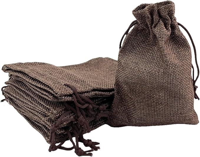 Palmhomee Pack of 25 Burlap Gift Bags - Image 2