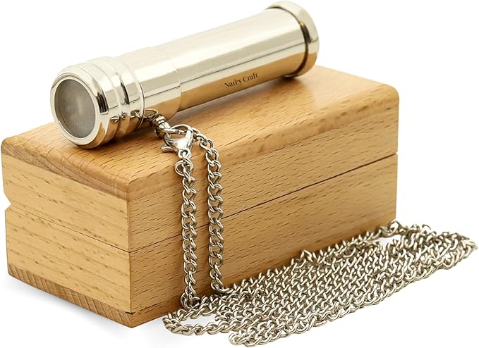 Brass Kaleidoscope with Wooden Box | Handcrafted Vintage Kaleidoscope with - Image 2
