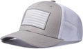 American Flag Trucker Hat, Patriotic Baseball Cap for Men & Women, Breathable Mesh Adjustable Snapback, USA Flag Patch