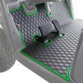 Xtreme MATS EZGO RXV Golf Cart Mat, Full Coverage Golf Cart Floor Liner Mat - Only Fits EZGO RXV (2008-2022) & 2Five (2009+) - Black with Green Trim