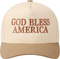 MIRMARU Two-Tone Vintage Canvas Trucker Hats for Men & Women, Adjustable Size Baseball Caps with Trendy Embroidered Design