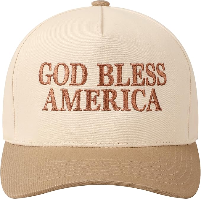 MIRMARU Two-Tone Vintage Canvas Trucker Hats for Men & Women, Adjustable Size Baseball Caps with Trendy Embroidered Design