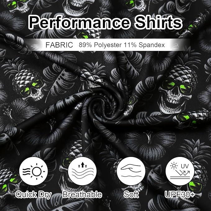 Golf Shirts for Men - Moisture Wicking Short Sleeve Performance Sport Casual Striped Collared Mens Polo Shirt