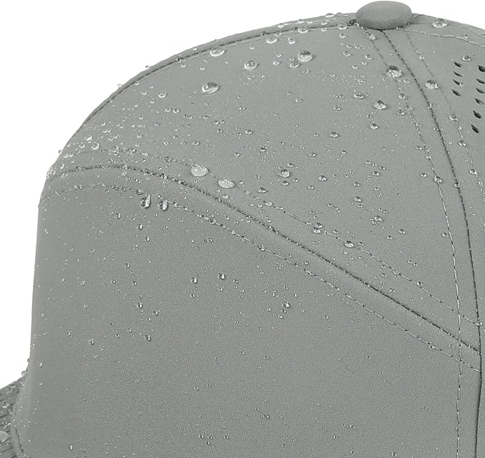 Quick Dry Baseball Cap Flat Brim Snapback Hat Sun and Rain Protection Golf Hat for Men Women