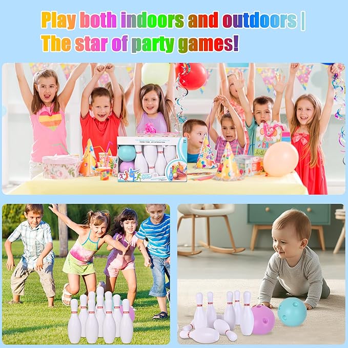 Bowling Set for Kids and Adults, Bowling Balls & Pins for Outdoor and Indoor - Image 6