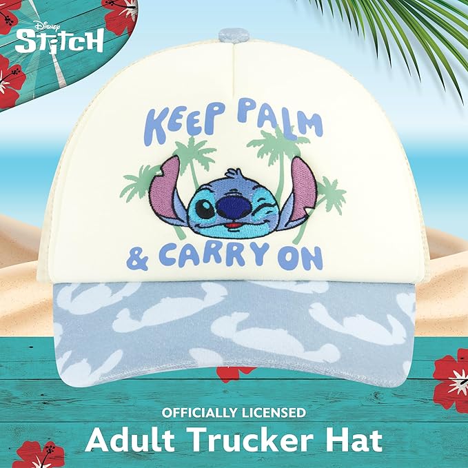 Disney Stitch Dad Hat, Adult Cotton Baseball Cap with Curved Brim