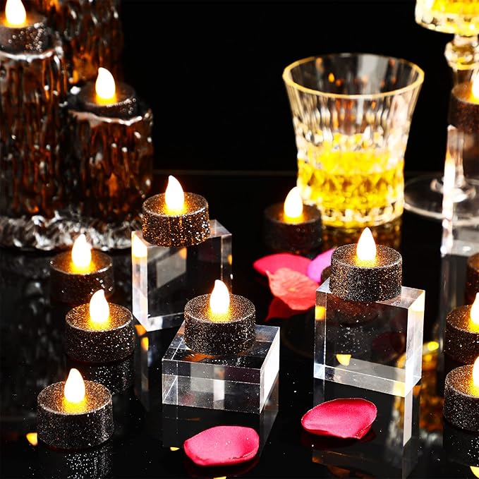 Remerry 8 Pieces Acrylic Display Block 2 x 2 x 1 Inch Clear Polished Acrylic - Image 2