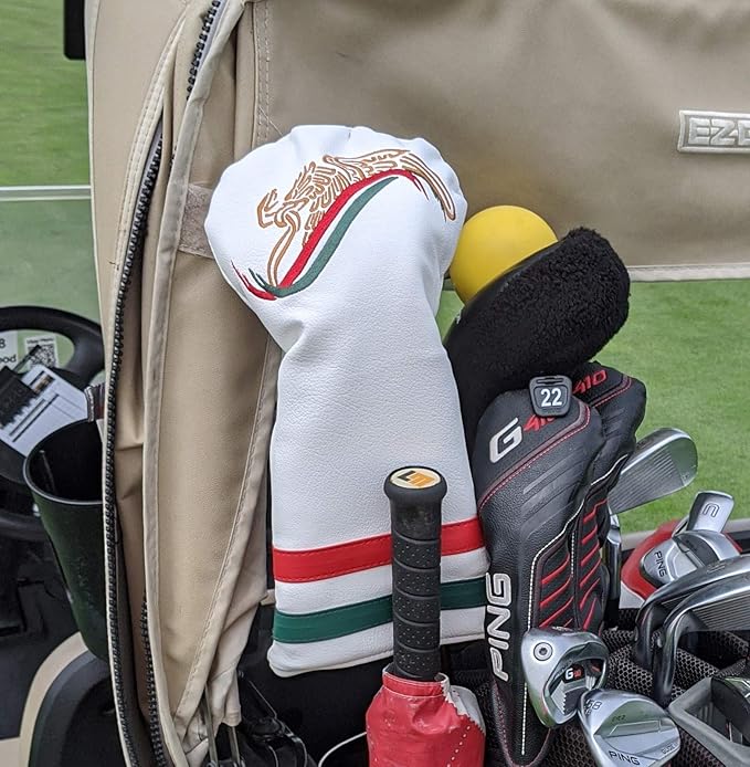 Foretra Mexico Driver Headcover Golf Club Covers Blade Mallet Putter Cover Alignment Stick Holder Hybrid Fairway Wood Head Cover Mexican Style Novelty Golf Accessories for Most Brands