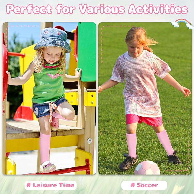 Olreco Toddler Soccer Socks Kids Baseball Socks Youth Softball Sock for Girls Boys Football Sock Boys Athletic Accessories