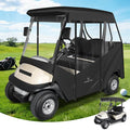 2 Passenger Golf Cart Enclosure for Club Car Precedent 2 Seater, 600D Waterproof Driving Rain Cover with Full Roll Up Clear Windows & Doors, Heavy Duty Zippers & Side Mirror Openings
