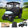10L0L Upgrade 4 Passengers Golf Cart Enclosure for Club Car Precedent - Short Roof Deluxe 600D Enhanced Waterproof Windproof Transparent Golf Cart Driving Rain Cover with 4 Heavy Duty Zippers