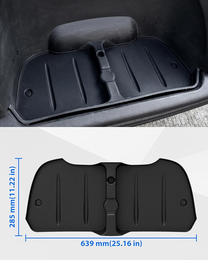 SAUTVS Bag Well Mat Rubber Bagwell Liner Mat Insert Rear Cargo Protection for Yamaha Drive2 G29 Golf Cart Accessories, Rubber Slush Liner, All Weather Protection