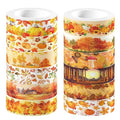 12 Pcs Thanksgiving Washi Tape Maple Leaf Print Masking Tape Pumpkin Pattern by Unknown